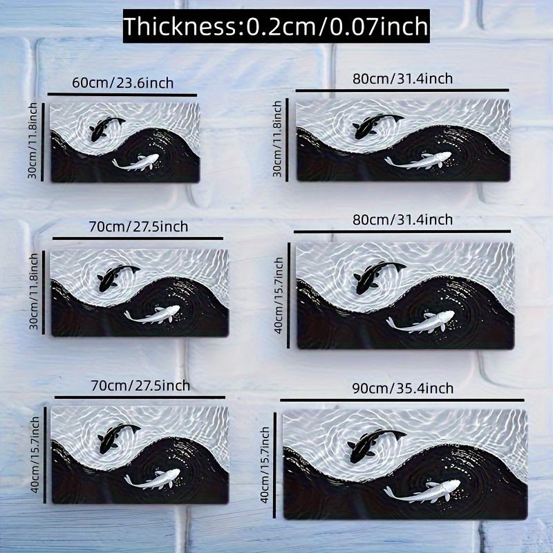 

VIKAMA Tai Chi Koi Pattern Gaming Mouse Pad Non-Slip Desktop Mat Waterproof Rectangular Desk Pad Dual-Use for Office and Gaming 30X60CM