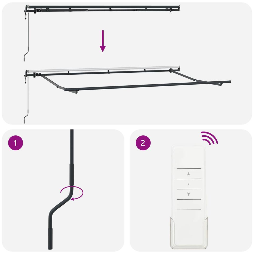 Retractable Awning Cream 350 x 200 cm Polyester and Aluminum