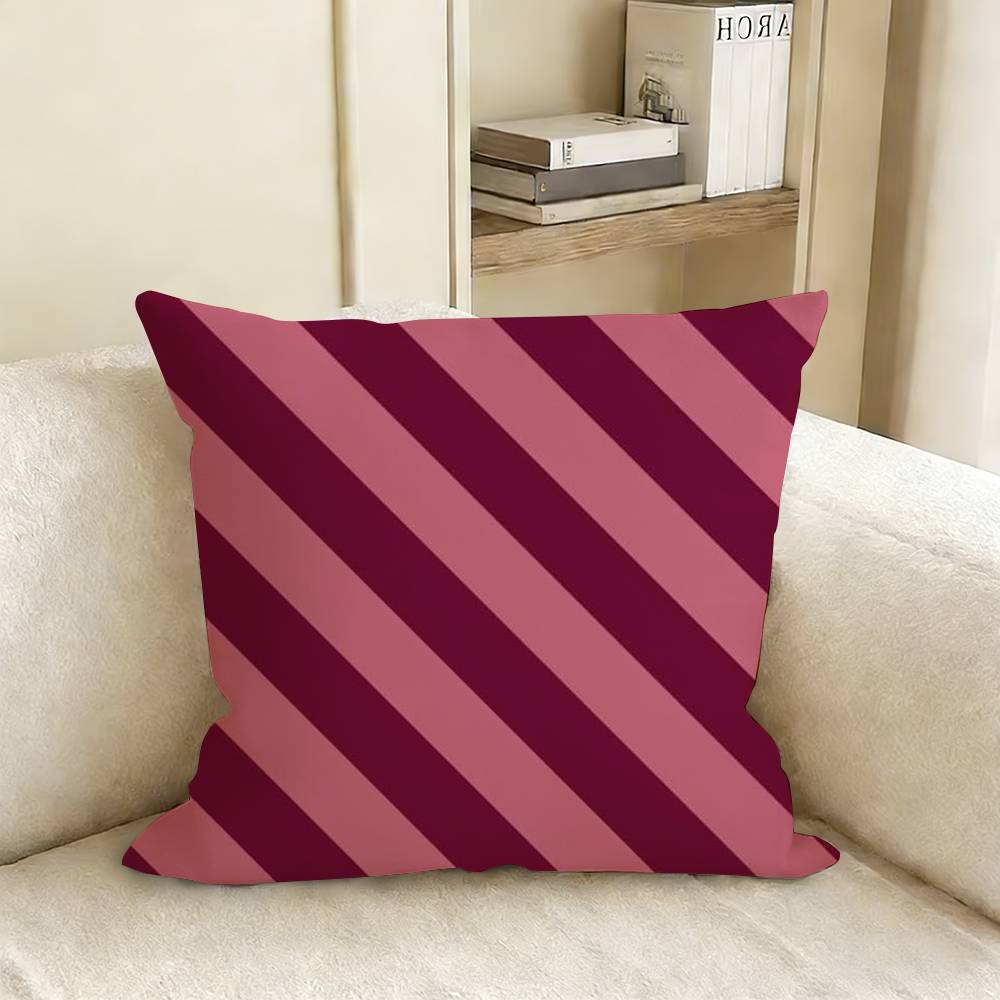 Bordeaux Weiß gestreift Kissenbezug Sofakissenbezug Heimzimmer Dekoration Kindergeschenk