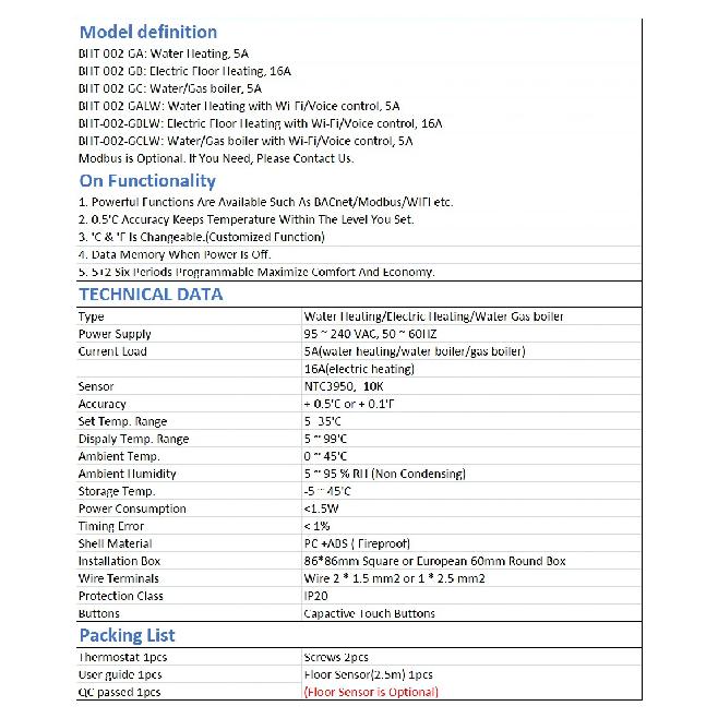 MOES WiFi Water/Electric Floor Heating Thermostat Gas Boiler Temperature Controller Smart Alexa Tuya Google Voice Zigbee Control