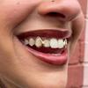 Grillz dentaires géométriques creux brillants de style punk tendance Europe et Amérique