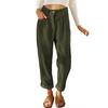2025 Autumn Women's High Waist Corduroy Pants - Solid Color, Loose Straight Leg