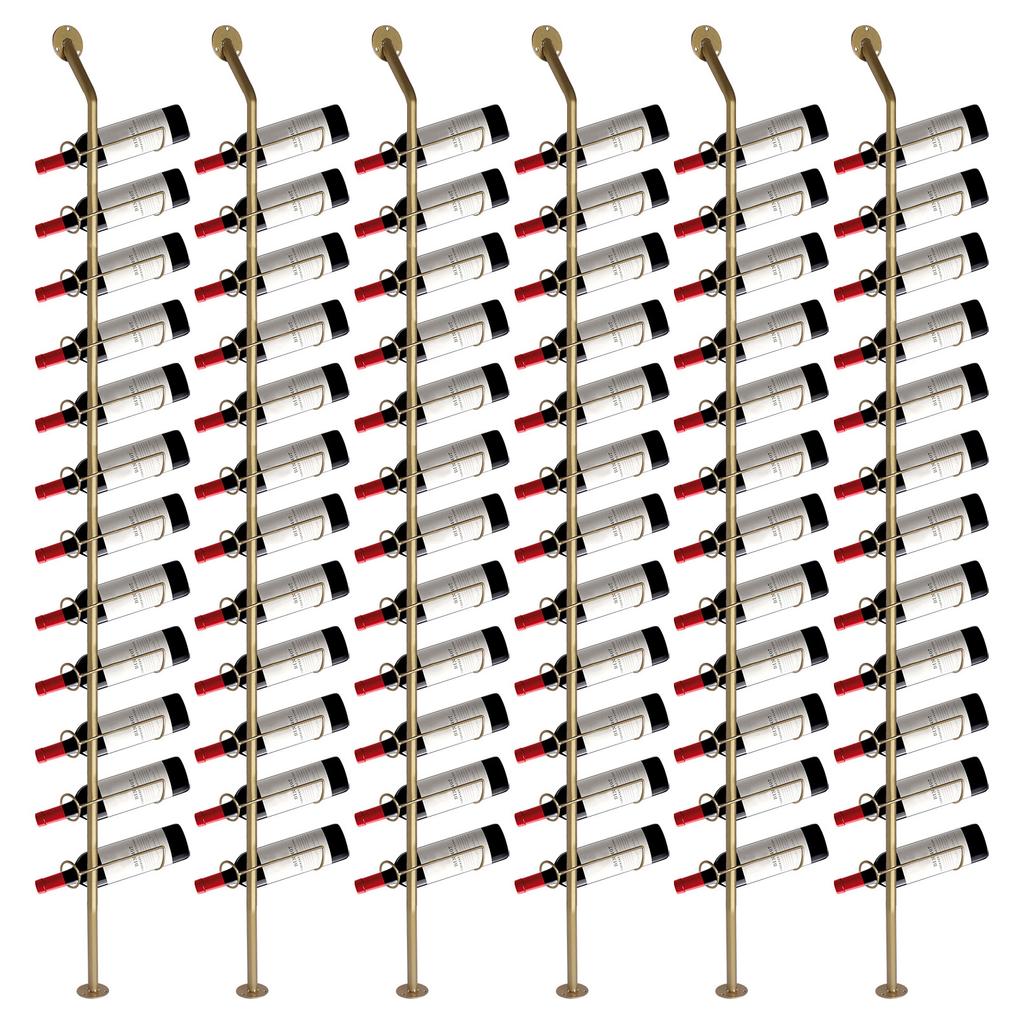 Metal Wall Hanging Wine Holder for 12 Wine Bottles 3/6 Pack Wine Bottle Racks Space-saving for Bar Cellars Kitchen Dining Room