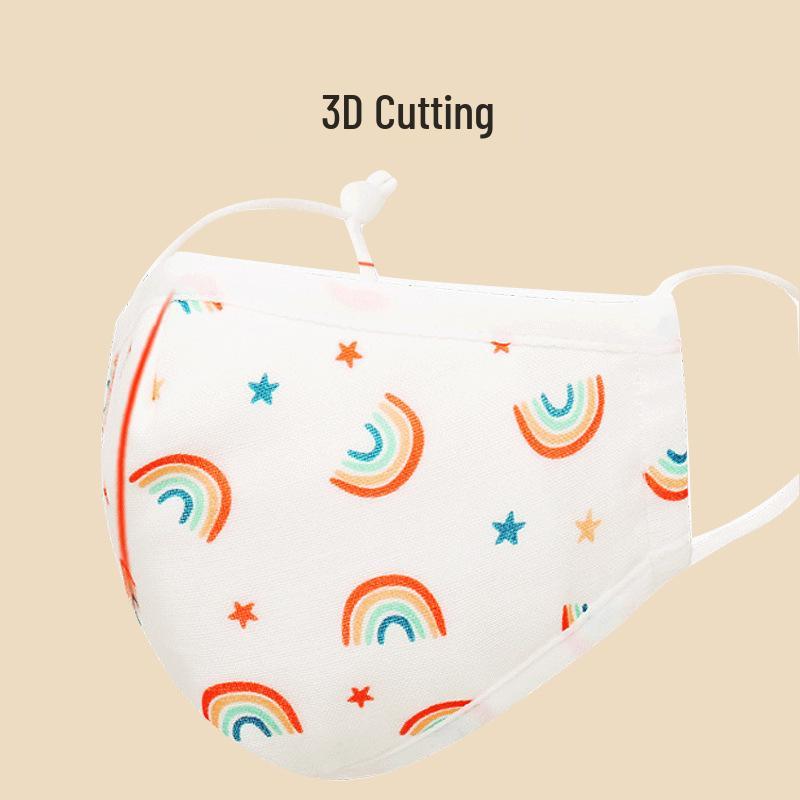 Children's Cartoon Cotton Gauze Mask - Washable & Dustproof for Autumn/Winter