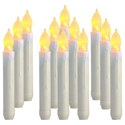 Candele Senza Fiamma 12 Pezzi Candele a LED 6,9 Pollici Candele a Batteria Candele Affusolate per Festa Aula Chiesa Decorazione Compleanno