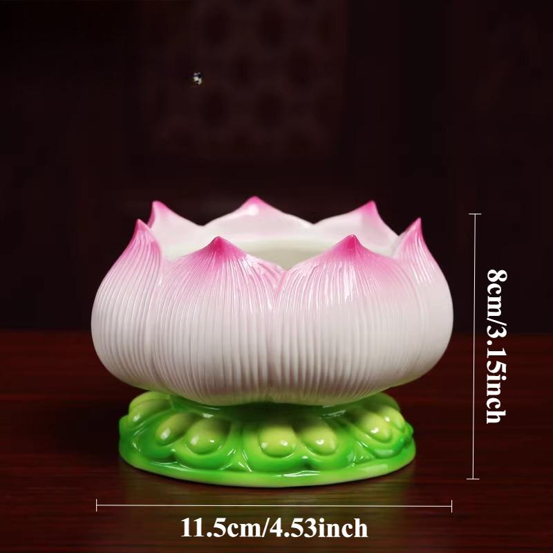 1pc Ceramic Lotus Incense Burner Indoor Incense Burner Household Sacrificial Incense Burner Buddhist Supplies Home Decoration