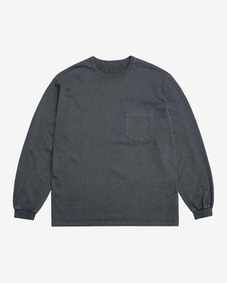 Solti Pigment Long Sleeve Poket T-Shirts (Blue)