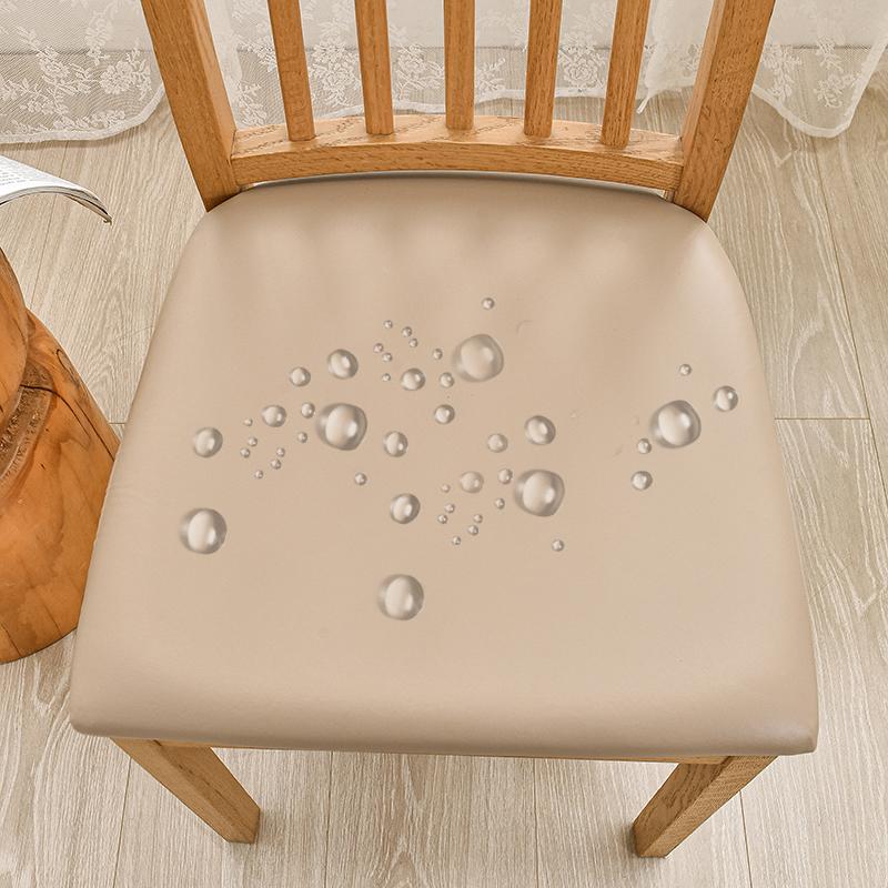 1 Piece Waterproof PU Fabric Stretch Chair Cover Seat Cushion Cover Chair Covers Big Elastic Seat Case For Dining Home Party