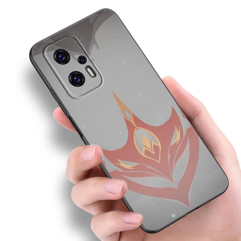 Genshin Impact Logo Black Silicone Phone Case For Xiaomi POCO X3 X4 NFC F3 F4 GT F5 M3 M4 M6 X5 X6 Pro 5G C55 C65 M5