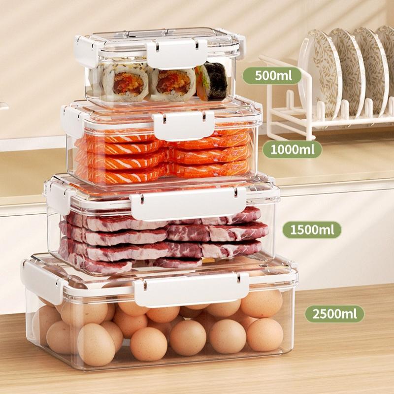 Fruit Storage Containers Fresh Food Containers Fridge Clear Fruit Organizer Refrigerator Multifunctional Meal Prep Lunch Box