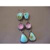 Retro Water Drop Round Geometric Earrings Purple Zircon Pendant Women's Engagement Jewelry