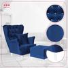 Gaja Wing Chair with Footrest Scandinavian Family Meble Velvet Velvet