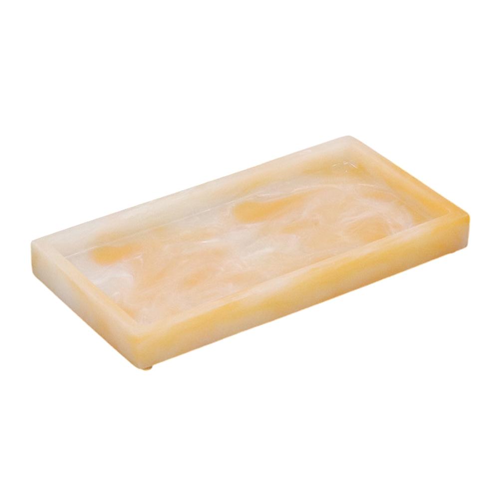 Bathroom Vanity Marble Pattern Resin Tray Hotel Toiletries Organizer Decorative Storage Container D