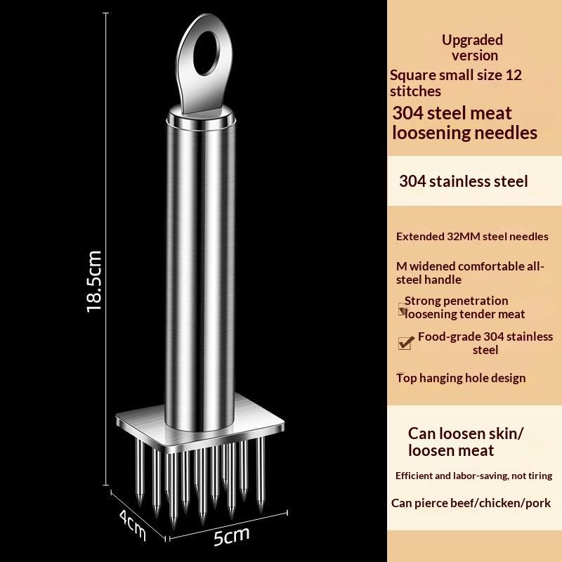 Adoucisseur de viande en acier inoxydable 304 Ultra Aiguisé 12/18/23/28 Aiguilles Maillet de Cuisine Outil Professionnel