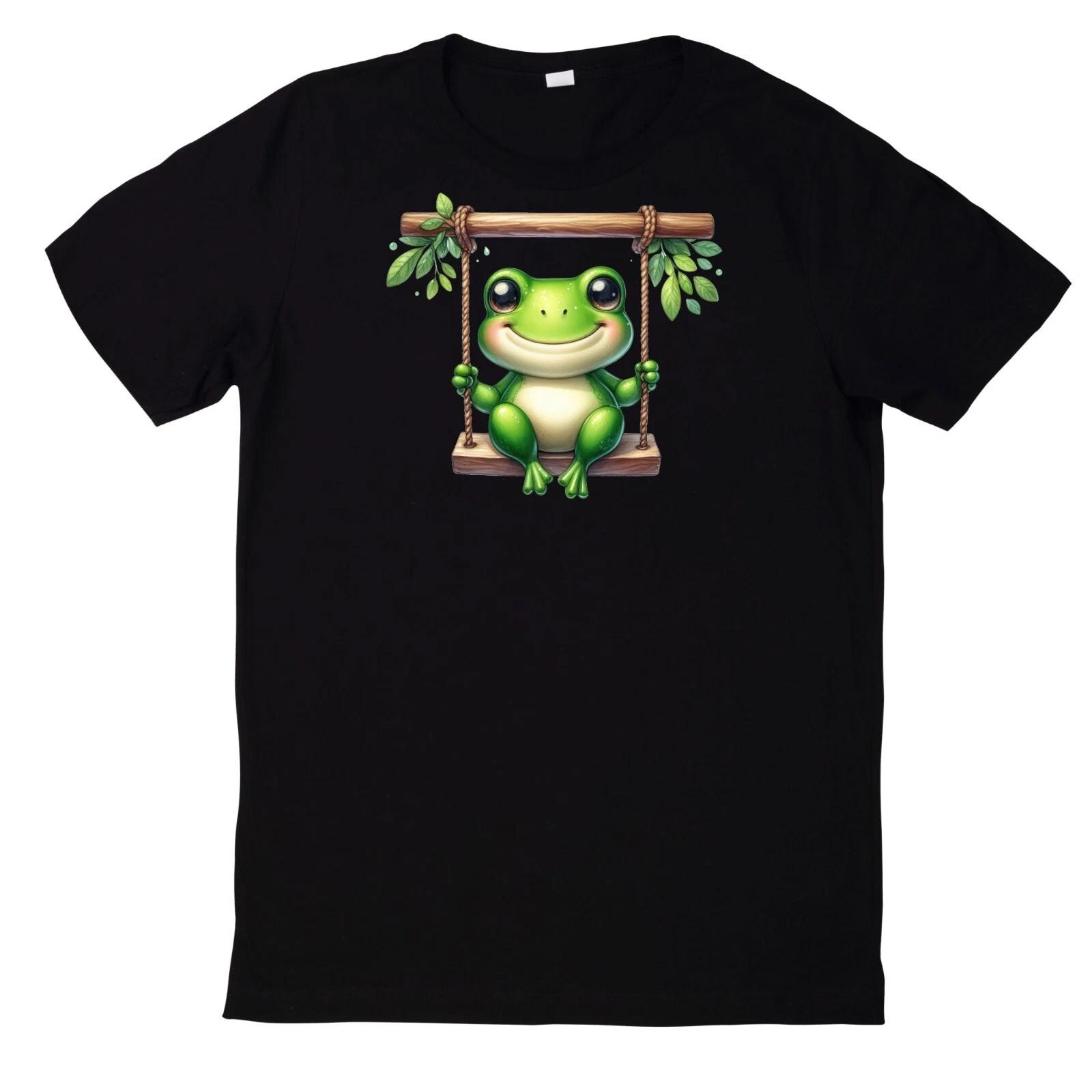 T-Shirt Lustiger und süßer Frosch Motiv Baumwolle XS