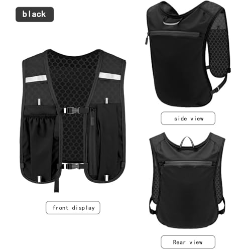 Running Hydrating Vest with 500ml Kettle, Adjustable Chest Strap, Light and Breathable, Suitable for Marathon Jogging and Riding, Can Store Mobile Ph