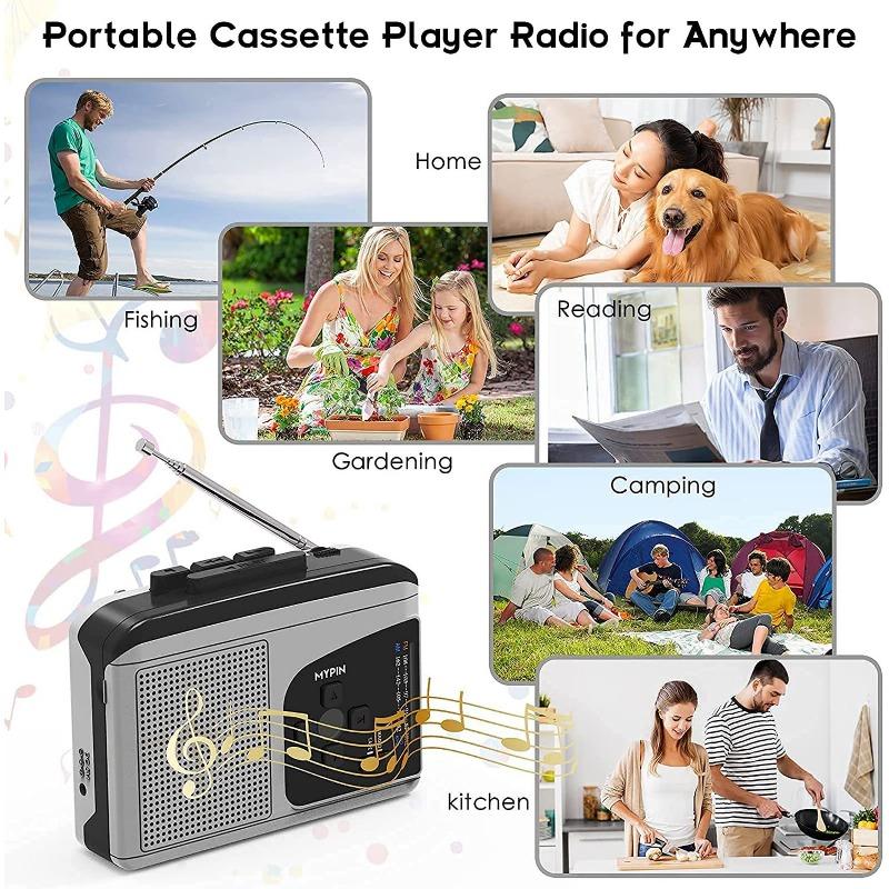 1PACK cassette player Walkman with speaker, stereo, radio FM direct to MP3 to TF card ezcap234
