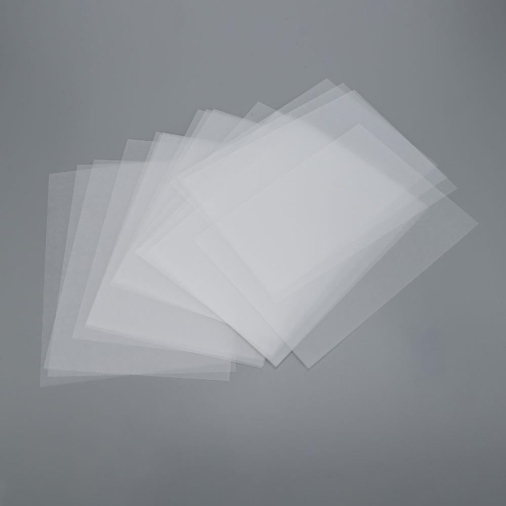 20pcs Plastic Heat Shrink Sheets Easy to Cut Transparent White Shrink Plastic Sheet Kit 2.5CM Key ring 20×14.5CM