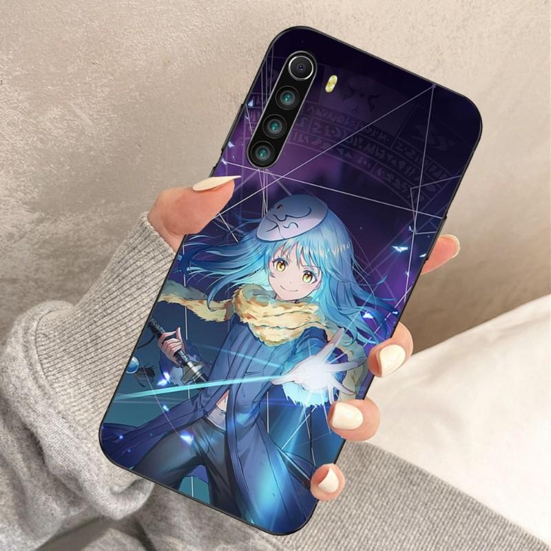 Rimuru Anime Phone Case For Xiaomi Redmi Note 11 10 9T 8 7 Pro Redmi 10 9 9A 9C 8 7 6 Soft Black Phone Cover