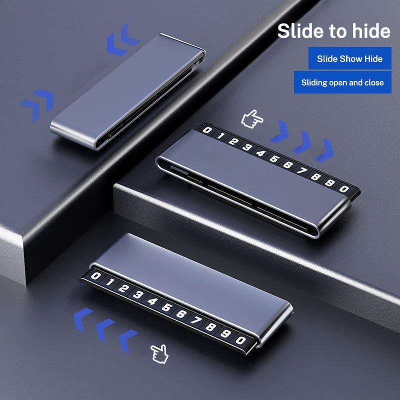 Car Temporary Parking Number Plate Aluminium Alloy Slide Adjustable Sticker For Volvo S40 S80L S60 S90 XC40 XC60 XC90 V40 V60 T6
