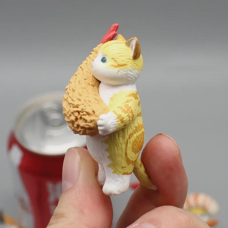 5 ks Tempura Anime Sada roztomilých kočičích panenek Set figurek COS Smažená kreveta kočičí postava Kawaii Toys PVC Model Ornamen Dárky k narozeninám