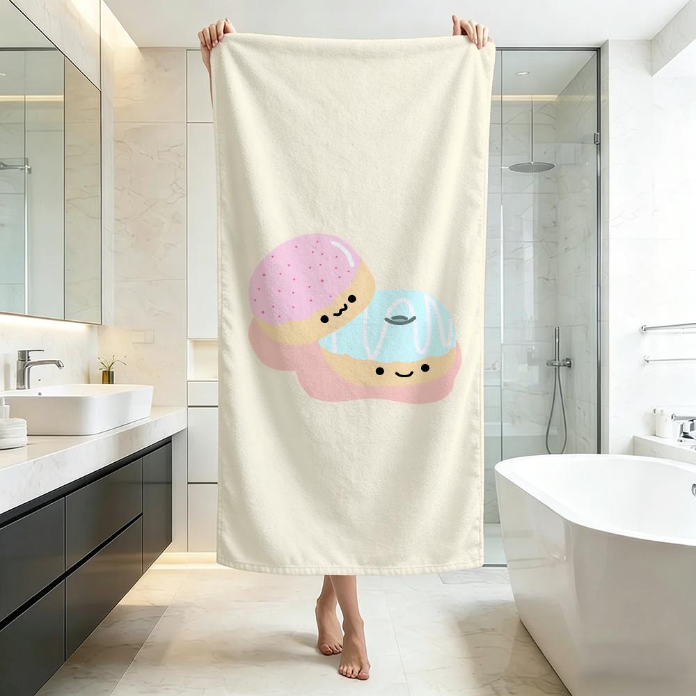 Sweet D-Donut FriendsS Towel Five-Star Hotel Quality Eco-Friendly Ultra Soft Thick Towels & Beach Towels