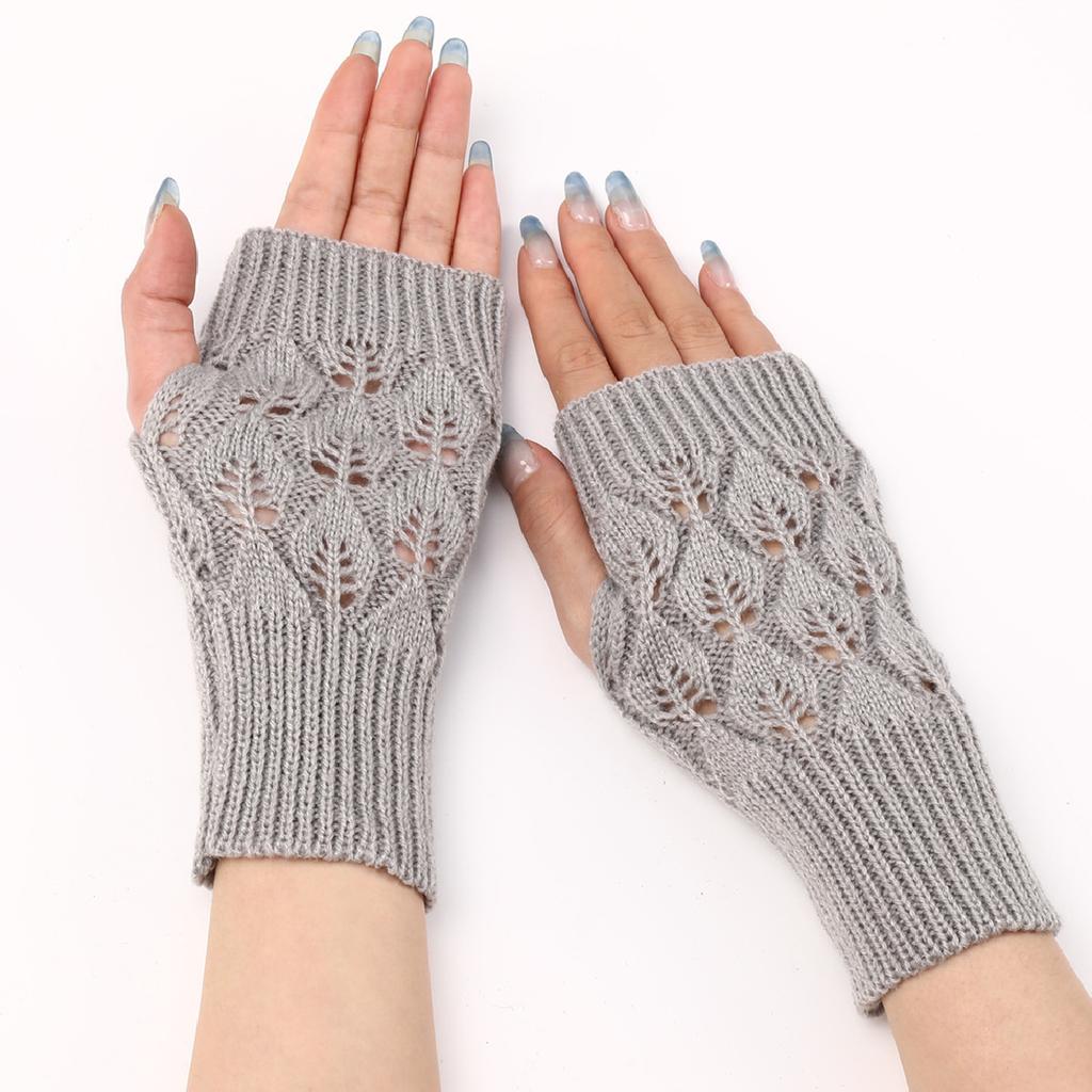 Kurze Blatt Handschuhe Neuer Stil für Männer und Frauen Herbst und Winter Gestrickte Fingerlose Wolle Warme Handgelenkwärmer