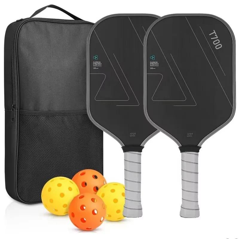 T700 Pickleball Paddle Carbon Fiber Matte Surface 16mm Enhanced Sweet Spot Control Power Grip Non Slip Compatible with Usapa New
