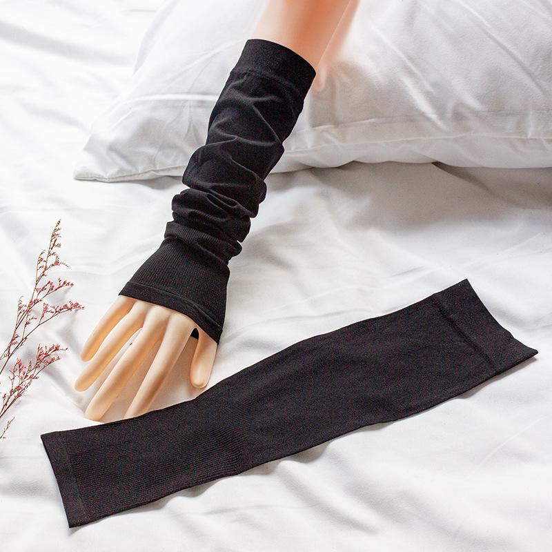 

Women s Mid-Length Half-Finger Sun Protection Arm Sleeves One Size
