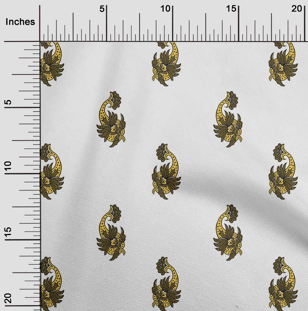 oneOone Bavlněná flexibilní tkanina s květinovým blokovým potiskem Šicí tkanina BTY 40 palců široká