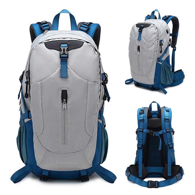 40L Men Backpack Nylon Waterproof Casual Outdoor Travel Backpack Ladies Hiking Camping Mountaineering Bag Youth Sports Bags