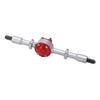 Metal Rear Bridge Axle Drive Shaft for WPL D12 RC Car Upgrade Parts Accessories(Black Red )