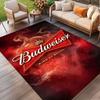 Budweiser Print Rug, Washable Floor Carpet, For Entryway Dorm Laundry Room Office Study, Home Decor Birthday Christmas Gift