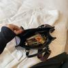 Lässige Trendige Pu Damen Handtasche Fierce Totenkopf Aufdruck Großes Fassungsvermögen Abnehmbarer Schultergurt Umhängetasche Für Festivals Party