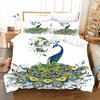 Peacock Feather Bedding Set Peacock Duvet Cover Set Single Double King For Adult Women Microfiber Comforter Cover Bedroom Decor