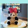 Adorable Panda Plush Keychain With Bow Cute Key Holder For Girls Creative Gift