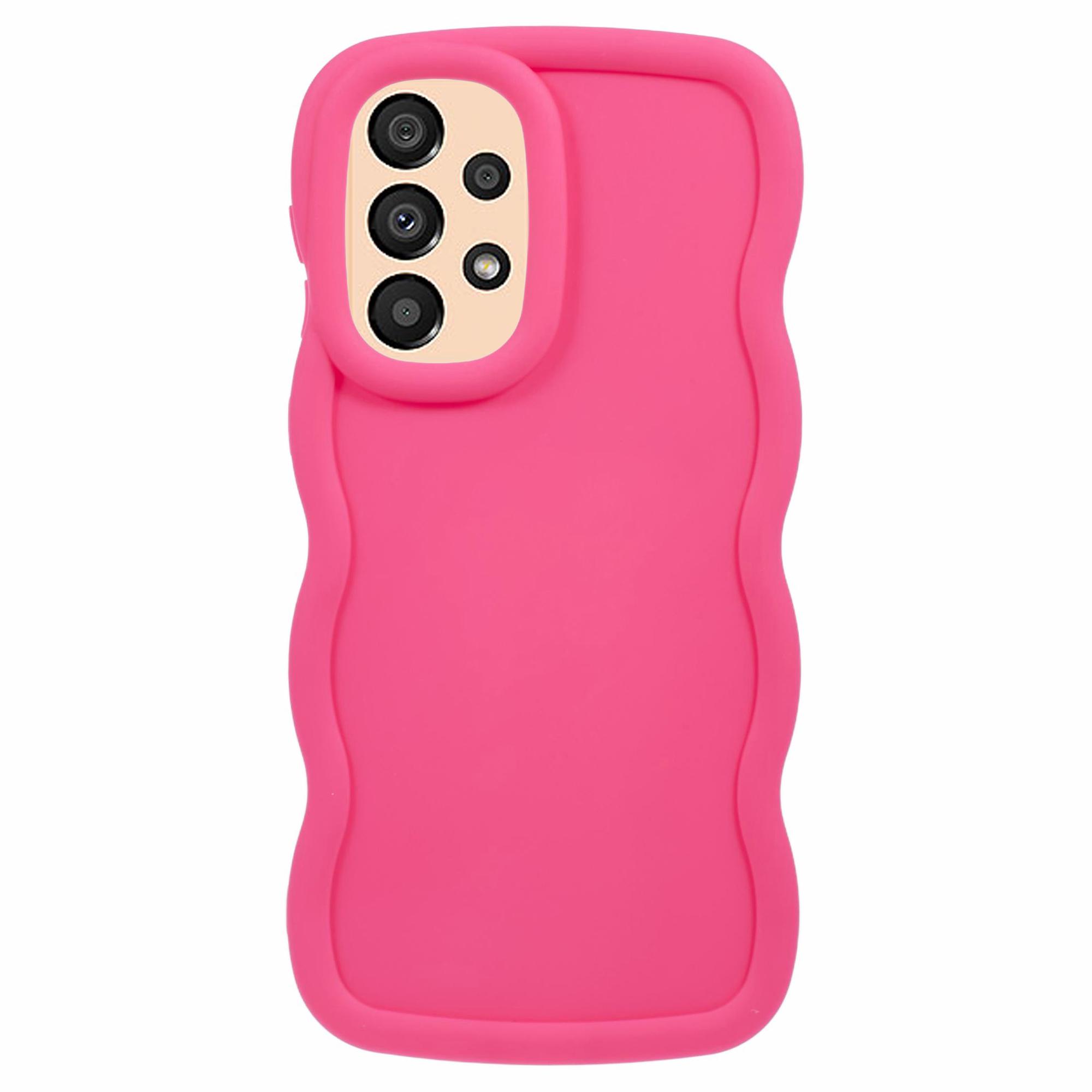 

XL Series For Samsung Galaxy A52 4G/5G/A52s 5G Case Wave Edge TPU Soft Phone Cover Rose