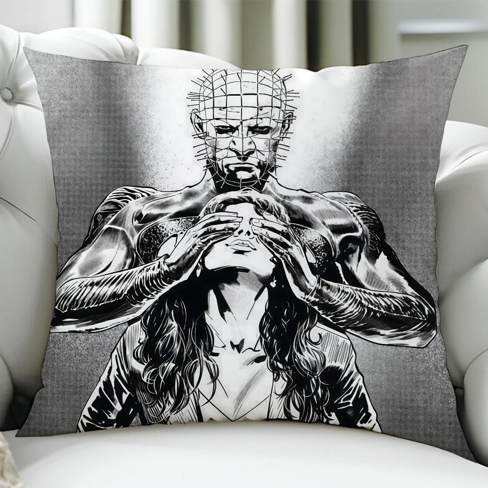 

HHellraiser Horror Movie cushion cover Birthday Anniversary Gifts Double Sided Printed Zipper Cushion Cover Soft Skin Bedding 30x30cm