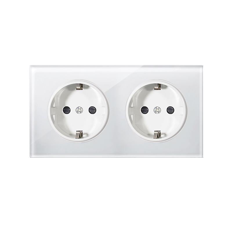 2025 LED Home Use Glass Panel Wall Light Switches Electric 220V Wall and Socket Durable Product