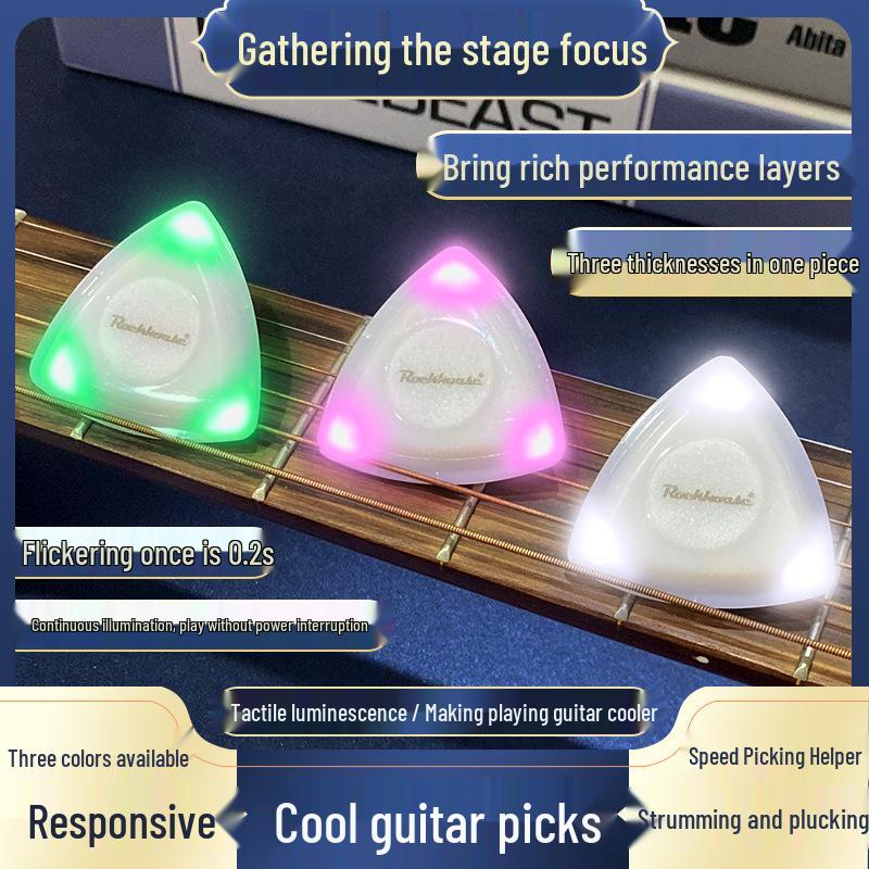 ROCKHOUSE LED-Licht Bassgitarre Dreieck Plektrum