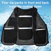 Kühlweste für Herren Damen Verstellbare Atmungsaktive Mesh Eisweste mit 4 Taschen Sommer Kühljacke für Heißes Wetter Outdoor Arbeit Angeln Radfahren