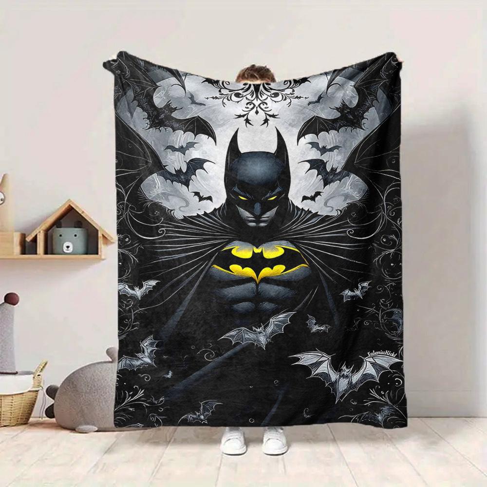 1pc Batman Flannel Throw Blanket - HD Printed Lightweight Soft Warm All-Season Blanket for Sofa, Bed, Travel, Camping 171