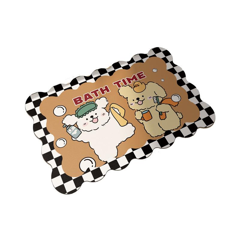 Bathroom Floor Mat Diatom Mud Water Absorption Quick-drying Bathroom Door Anti-slip Foot Mat Toilet Bathroom Bathroom Door Mat
