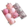 Classic Ornament Shape Matte Christmas Balls Pink Sequin Ornaments