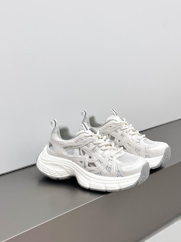 Super popular dad shoes women 2025 summer new product mesh hollow breathable lightweight thick-soled casual sports shoes tide