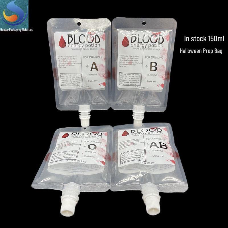 150ml Halloween Vampire Blood Plasma Juice Bag - In Stock