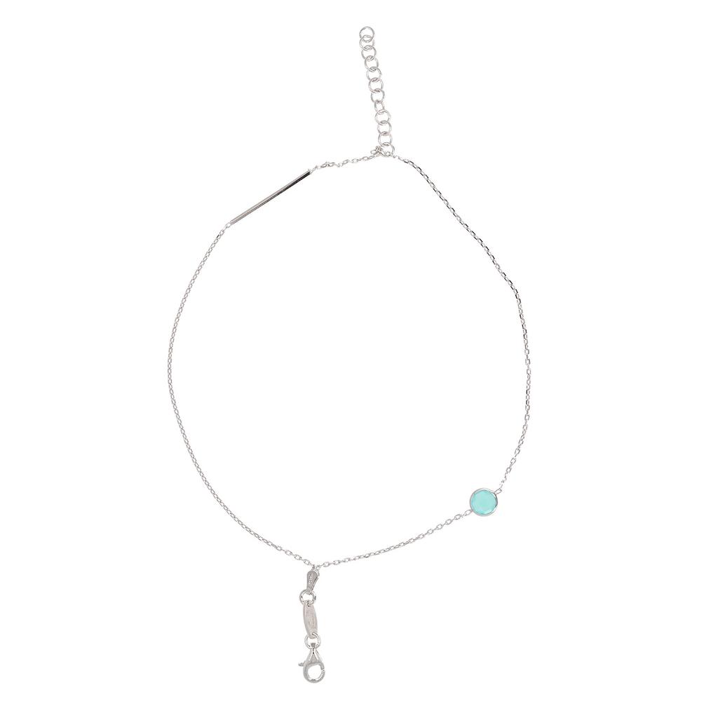 Les Trésors De Lily [Q8908] - Dvojitý stříbrný náramek 'Boho' tyrkysový postříbřený (rhodiovaný) - 6 mm