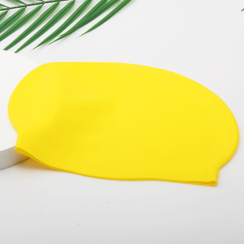 Customize Printing Funny Logo Ear Protection Silicone Swimming Caps for Men