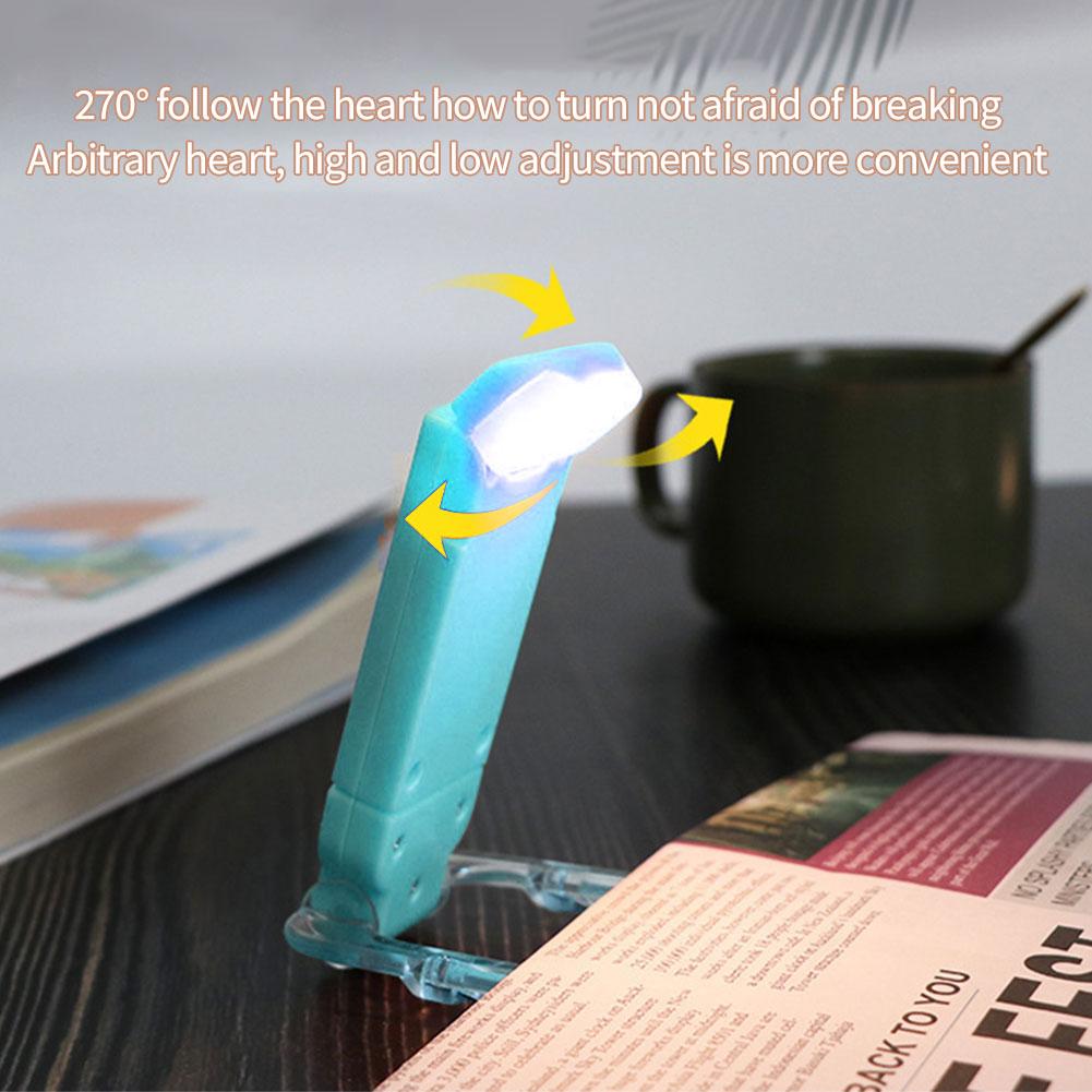 LED-Buchleselicht, Helligkeit einstellbar, USB wiederaufladbar, Augenschutz, Clip-Licht, tragbares Lesezeichenlicht