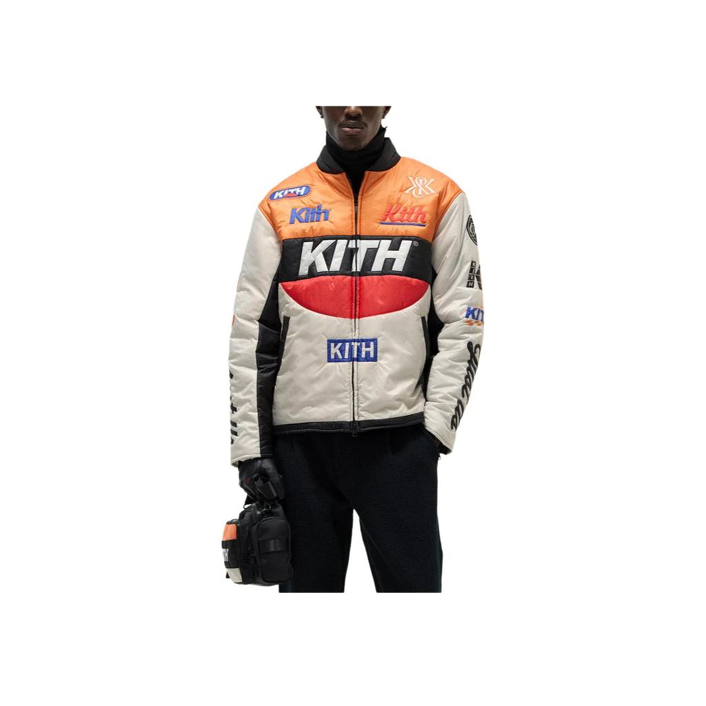 Kith Full Zip Brixton Puffed Shirt Jacket Sandrift Men Outerwear Multi-Color KHM010651-104